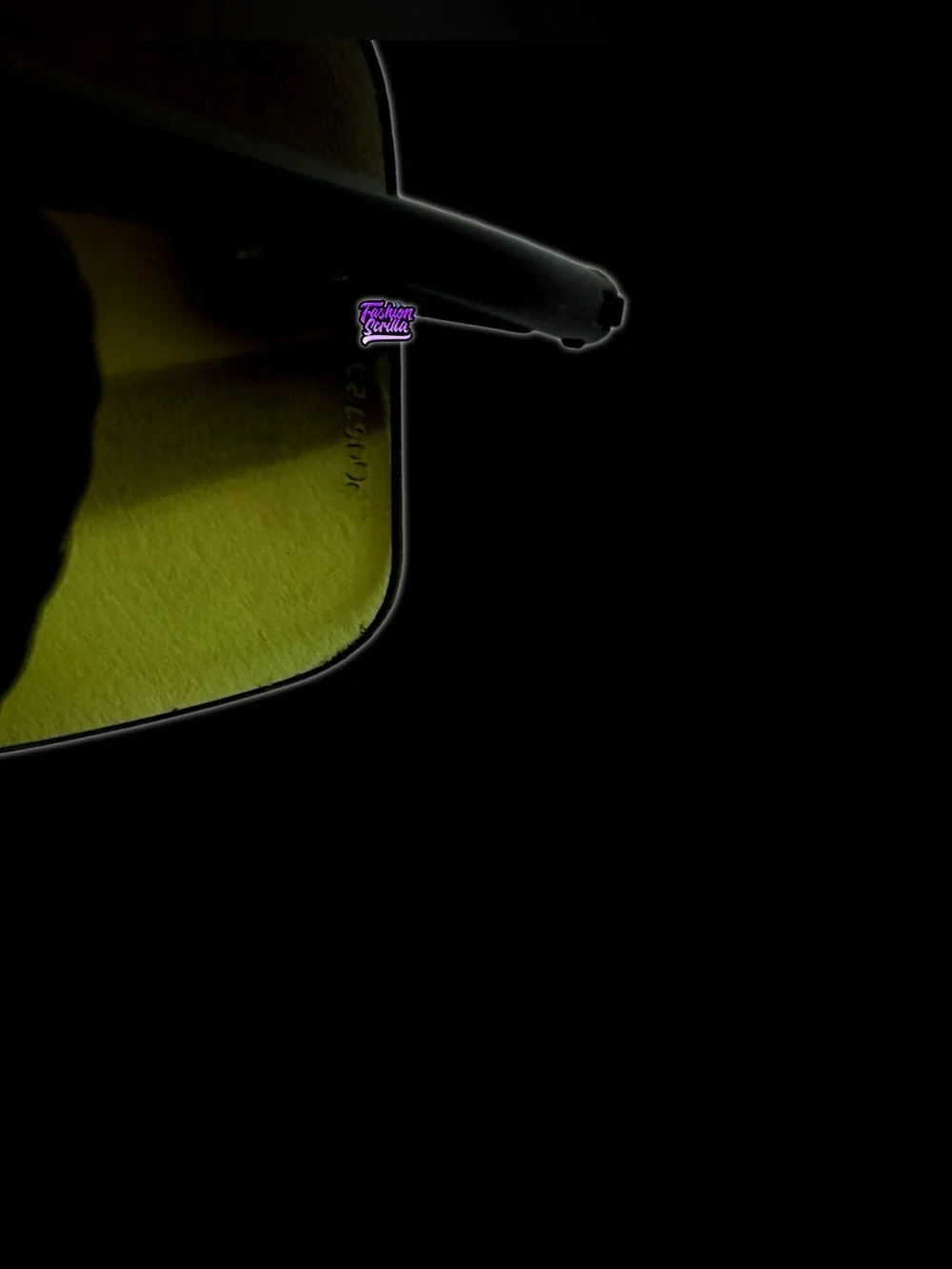 Chanel Model 4036 C126/8A Green Ombré Black Logo Rimless Y2K Shield Sunglasses